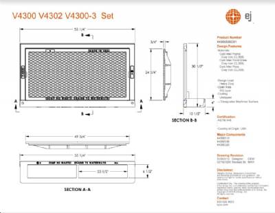 49 3/4" Curb Inlet Grate only