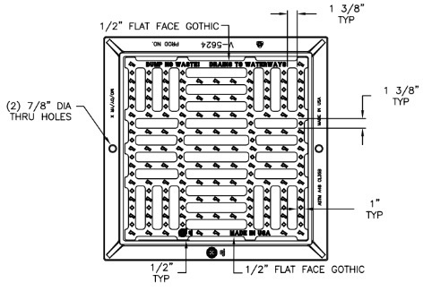 25 3/4" Square Grate