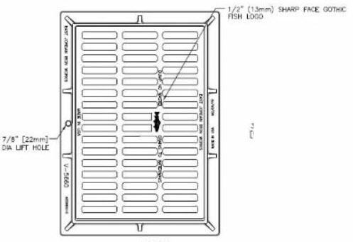 21 3/4" x 34 Clear Opening Frame w/Grate