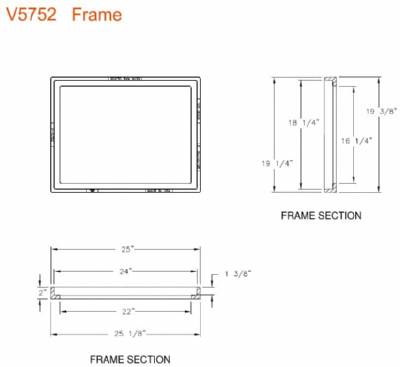 18" Wide Tall Angle Frame