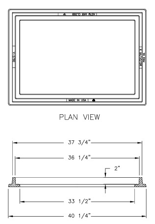 24" Wide CI Frame only 45760010
