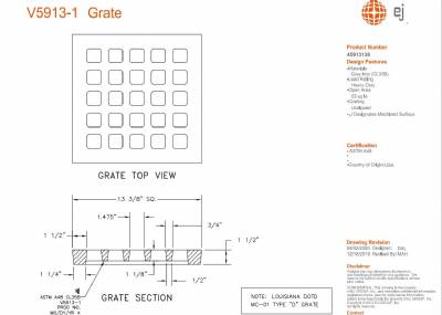 13 3/8" Square Grate