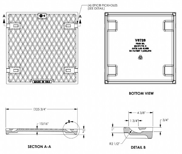 25 3/4" Solid Cover