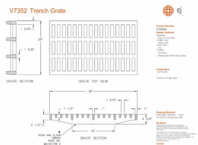 39" Wide Cast Iron Grate