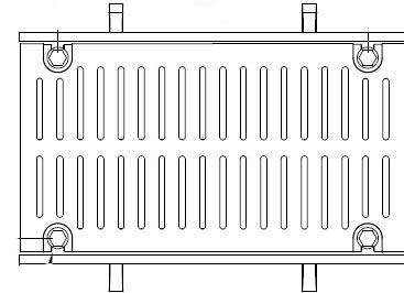 14" Wide ADA Compliant Grate and Frame Bolted Assy