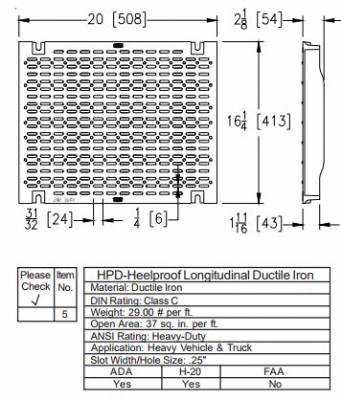 Z874-12-HPD GRATE ONLY