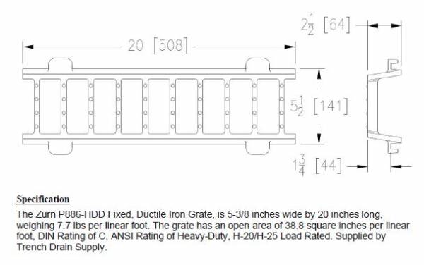 Zurn P6-HDD Domestic Ductile Highway Grate