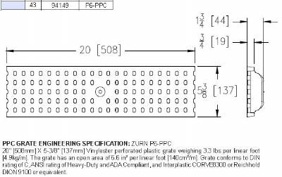 Zurn P6-PPC Vinyl Ester Perforated Grate