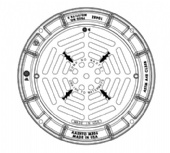 26" Type M1 Flat Grate with 10" Tall Frame