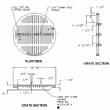 26" Round Grate "Dump No Waste" 1.5" Deep ADA