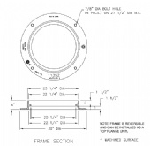 22" Manhole Frame Reversible 4" Height