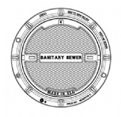 1338 6" Tall 24" dia. Manhole Assembly Sanitary Sewer