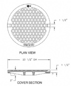 23 1/2" Manhole Solid Cover