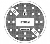23 3/4" Solid Cover, Storm, Black Coated