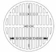 38-1/2" Round Slotted Ductile Iron Grate