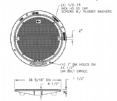 38 5/16" Round Cover with Frame