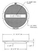 31 15/16"  Manhole cover