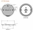 26-1/4"" Manhole Cover -Drain marking