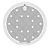 25 7/8" Solid Cover, Light Duty, Black Asphaltic Coated