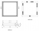 Frame for 24" Wide Square Grate