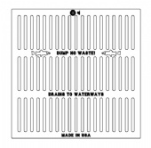 5423M1 25.25 Square ADA Style Grate Dump No Waste!