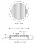 12 1/2" Sewer Pipe Grate & Cover