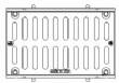 14" Wide Airport Rated Frame and Grate Bolted Assembly 2" Deep