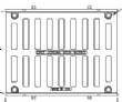 17" Wide Frame and Grate Bolted Assembly 2" Deep