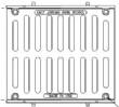 20" Wide Frame and Grate Bolted Assembly 2" Deep