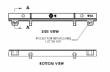 24" Long Trench Rail for Bolting 1.5" Seat Thickness