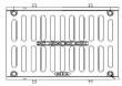 14" Wide Frame and Grate Bolted Assembly 1 1/2" Deep