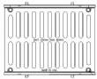 17" Wide Frame and Grate Bolted Assembly 1 1/2" Deep