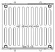 20" Wide Frame and Grate Bolted Assembly 1 1/2" Deep