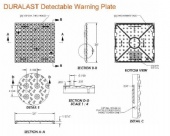 700571 24" Wide Detectable Warning Plates -Black Coated