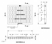 28" Wide Cast Iron Grate