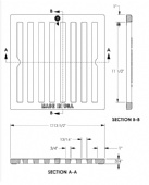 13 1/2' Square Grate Only