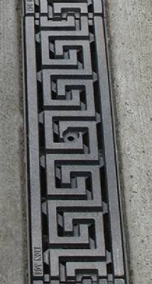 9" Greek Key Trench Grate