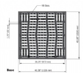 ACO-05713 Grey iron frame & 2-part slot grate