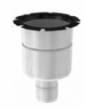 ACO Stainless Drain Adjustable - Mechanical Clamping Flange, 4" Sch 10 Vertical Outlet