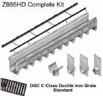 6" Wide Zurn Z886HD Heavy Duty Trench Drain Kit 90 Foot Complete