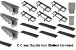 6" Wide NDS Duraslope Heavy Duty Frame HDPE Trench Drain Kit 4 foot Complete