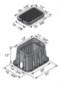 NDS-313BC 14" x 19" Box, Overlapping Cover - ICV