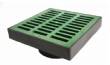 NDS 6" Square Grate and 4" Pipe Adapter Green