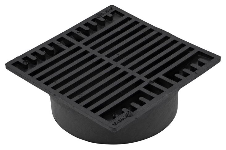 NDS 771 7" Square Polyolefin Black Grate