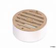909B 3" Round Grate with PVC Collar Satin Brass