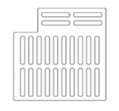 20" Wide Unbolted Neenah R-4990-FX 90 Degree Type A Grate