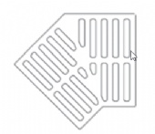 26" Wide Airport Neenah R-4990-HA Series Trench Grate and Frame 45 Ell
