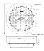 Neenah R-6095 38" Manhole Frame and Lid