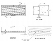 12-3/4" x 30" Convex Beehive Type Trench Grate