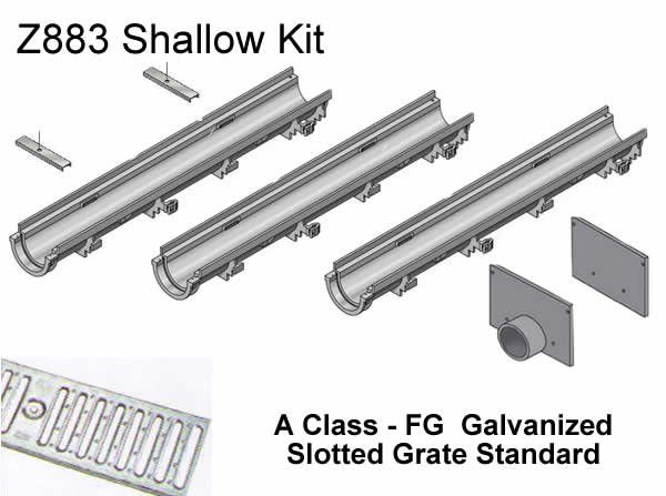 6 Zurn Z883 HDPE Shallow Kits